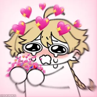 💠 cartoon, hearts, cute, anime, emotional, love, kawaii telegram sticker
