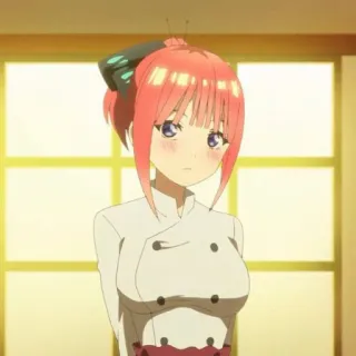 🍷 Nino Nakano The Quintessential Quintuplets Anime, Personagem, Chef, Garota, Nino Nakano, The Quintessential Quintuplets whatsapp sticker