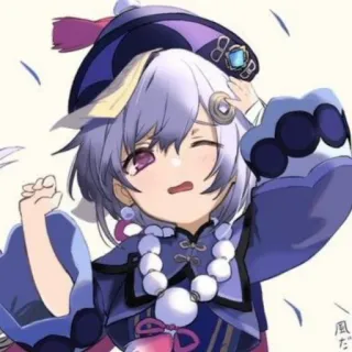 ✨ Qiqi Genshin Impact Anime, Jogo, Qiqi, Genshin Impact, Cryo, Zumbi telegram sticker