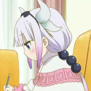 😋 Kanna Kamui Miss Kobayashi's Dragon Maid アニメ, ドラゴン, 可愛い, かわいい, カンナカムイ, 小林さんちのメイドラゴン telegram sticker