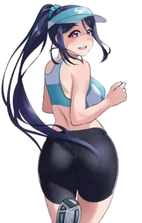 🤤 Anime, Mädchen, Fitness, Laufen, Sport, Training telegram sticker