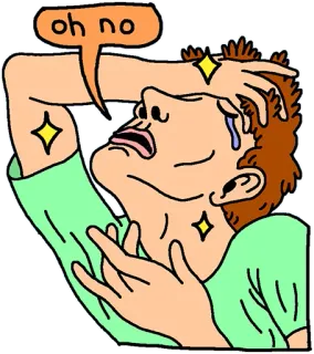 👁 oh no angustia, triste, llorar, molesto, preocupado telegram sticker