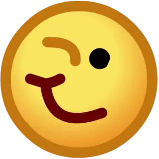 😉 Emoji, Clin d'oeil, Jaune, Visage, Sourire telegram sticker