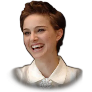😄 Natalie Portman actress, celebrity, woman, portrait, smiling telegram sticker