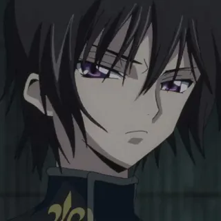 🥀 Lelouch Lamperouge Code Geass 애니메이션, 를르슈, 코드 기아스, 캐릭터, 진지한 telegram sticker