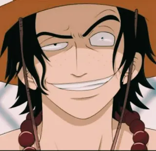 🤨 Portgas D. Ace One Piece Аниме, Ван Пис, Портгас Д. Эйс, Эйс, Пират, Манга telegram sticker