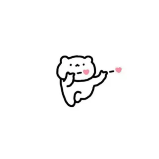 🖇 carino, orso, cartone animato, gesto offensivo, adesivo telegram sticker
