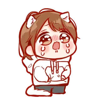 🍬 crying, sad, cartoon, cute, anime, kawaii, emotional telegram sticker