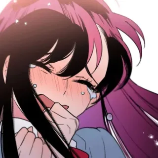😭 动漫, 漫画, 哭泣, 伤心, 插画, 眼泪, 卡通 whatsapp sticker