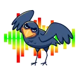 💃 cuervo, pájaro, animal, pegatina telegram sticker