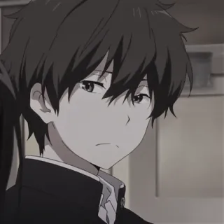 🎧 Houtarou Oreki Hyouka Аниме, Парень, Hyouka, Хотару Орэки, Студент telegram sticker