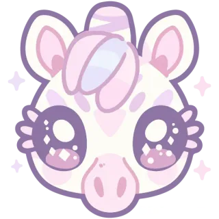 🦄 unicorn, cute, sticker, pastel, kawaii, animal, fantasy telegram sticker