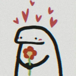😍 desenho animado, corações, amor, flor, boneco palito, fofo telegram sticker