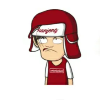 🕴 Kanjeng Мультфильм, Персонаж, Красная шляпа, Кангенг telegram sticker