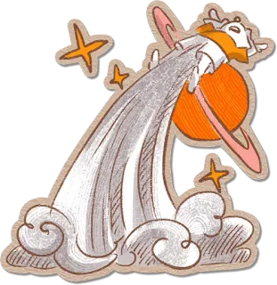 ✈ ракета, космос, планета, звезды, мультфильм, запуск, путешествие telegram sticker