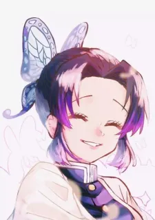 🦋 Shinobu Kocho Demon Slayer Anime, Shinobu, Kocho, Demon Slayer, Schmetterling telegram sticker