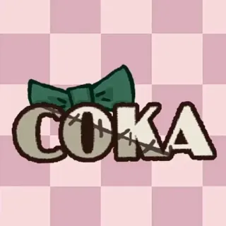 🧦 COKA coka, bow, stitched, text, cute, cartoon telegram sticker