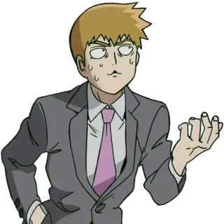 😗 Reigen Arataka Mob Psycho 100 Anime, Mob Psycho 100, Reigen Arataka, Charakter, Kunst, Sticker whatsapp sticker
