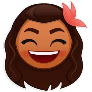 😀 Dessin animé, Emoji, Sourire, Joyeux, Fille telegram sticker