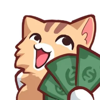 💸 gato, dinheiro, rico, sucesso, dinheiro, desenho animado, animal, animal de estimação whatsapp sticker