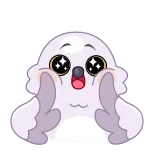 🤩 carino, scintillante, eccitato, felice, kawaii, cartone animato telegram sticker