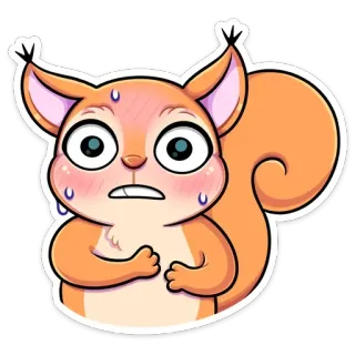 😅 Eichhörnchen, Cartoon, Sticker, niedlich, Tier telegram sticker