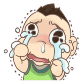 😭 llorando, triste, emoción, dibujo, personaje, lágrimas whatsapp sticker
