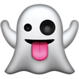👻 ghost, emoji, cartoon, funny, cute, sticker telegram sticker