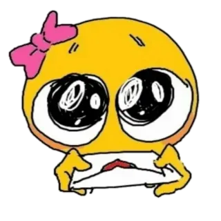 💌 emoji, cute, crying, bow, sad, pleading telegram sticker