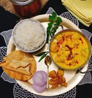 🍲 food, indian food, rice, curry, meal, cuisine telegram sticker