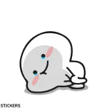 🤐 mignon, triste, dessin animé, blob, pleurer telegram sticker