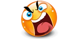 😖 Emoji, Wütend, Schreien, Cartoon whatsapp sticker