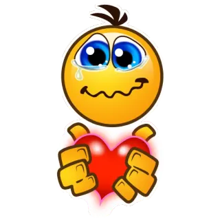 ❤ emoji, heart, sad, crying, love, feeling telegram sticker