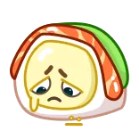 😢 sushi, food, sad, cartoon, kawaii, japanese telegram sticker