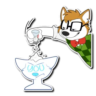😡 YOU Furry, Dibujos animados, Antropomórfico, Zorro, Verter, Arena, Enojado, Personaje telegram sticker
