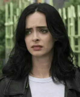 🥀 Jessica Jones femme, portrait, personne, cheveux noirs, Jessica Jones, Marvel telegram sticker