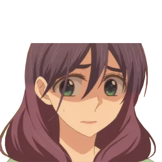 😨 anime, manga, girl, sad, character, illustration whatsapp sticker