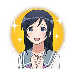 ✨ アニメガール, 漫画, キラキラ, 女性, 笑顔, かわいい telegram sticker