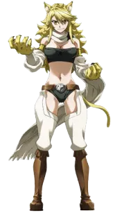 😜 Anime, Katmeisje, Monster meisje, Geel haar telegram sticker
