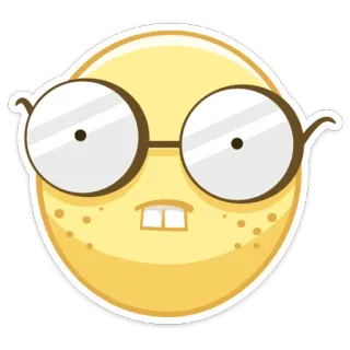 🤓 Нерд, Эмодзи, Очки, Умный, Гик, Смешной, Персонаж telegram sticker