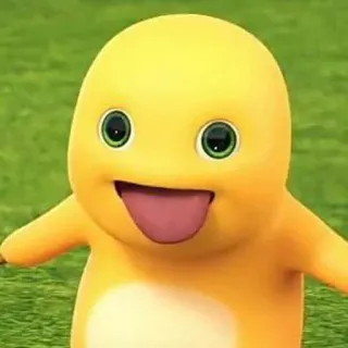 😛 dinossauro, desenho animado, amarelo, língua, fofo, bebê, animal, engraçado telegram sticker