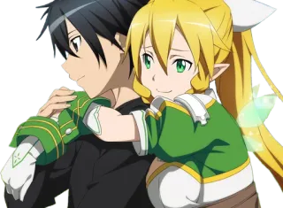 ❤️ Kirito Sword Art Online Anime, Dessin animé, Personnages, Sword Art Online whatsapp sticker