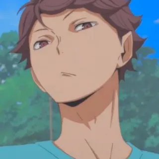 🦉 Tooru Oikawa Haikyuu!! Тоору Ойкава, Haikyuu!!, Аниме, Манга, Персонаж, Связующий, Волейбол, Спорт telegram sticker