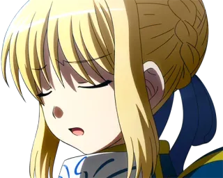 😒 Saber Fate/stay night アニメ, カートゥーン, ちびキャラ, マンガ, キャラクター, Fate Stay Night, セイバー telegram sticker