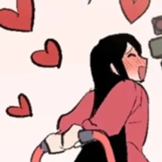 🥰 卡通, 角色, 爱, 爱心, 粉色, 动漫, 可爱 whatsapp sticker