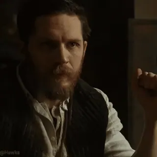 😒 Tom Hardy актер, бородатый мужчина, портрет, мужчина whatsapp sticker