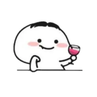 🪐 Cartone animato, Vino, Carino, Bevanda, Salute telegram sticker