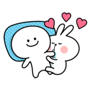 ✳️ Hoạt hình, Tình yêu, Ôm, Dễ thương, Tình bạn telegram sticker