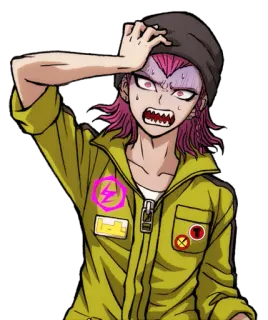 😰 Kazuichi Souda Danganronpa Anime, Kazuichi Souda, Danganronpa, Personaje telegram sticker