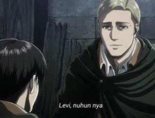 😭 Levi Ackerman Attack on Titan Levi, nuhun nya anime, attack on titan, levi, fan art, cartoon whatsapp sticker